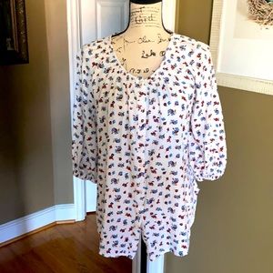 The Nines by Hatch Floral Maternity Blouse size Small
